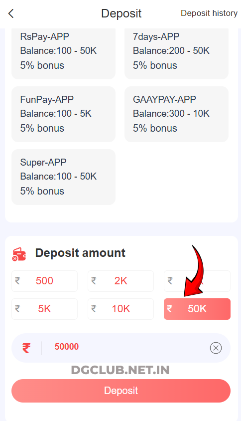 deposit